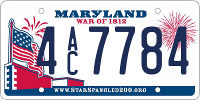 MD license plate 4AC7784