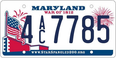 MD license plate 4AC7785