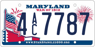 MD license plate 4AC7787