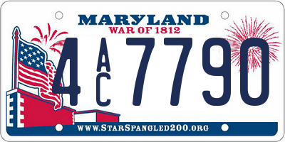MD license plate 4AC7790