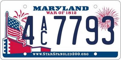 MD license plate 4AC7793