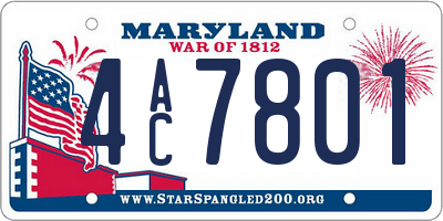 MD license plate 4AC7801