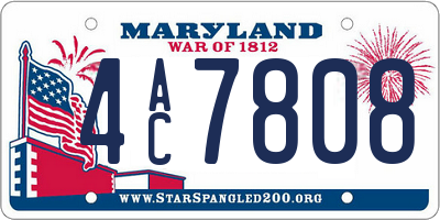 MD license plate 4AC7808
