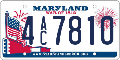 MD license plate 4AC7810