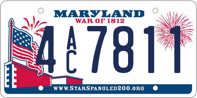 MD license plate 4AC7811