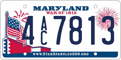 MD license plate 4AC7813