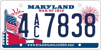MD license plate 4AC7838
