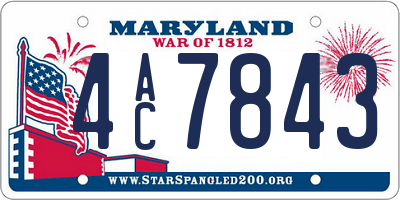 MD license plate 4AC7843