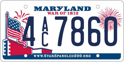 MD license plate 4AC7860