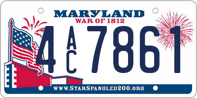 MD license plate 4AC7861