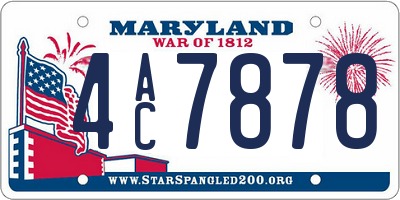 MD license plate 4AC7878