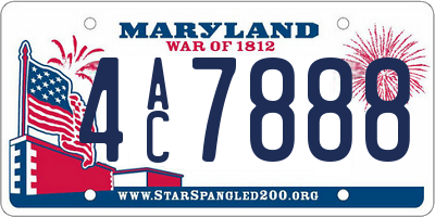 MD license plate 4AC7888