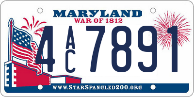 MD license plate 4AC7891