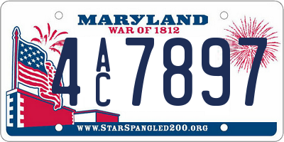 MD license plate 4AC7897