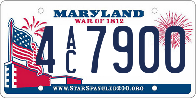 MD license plate 4AC7900