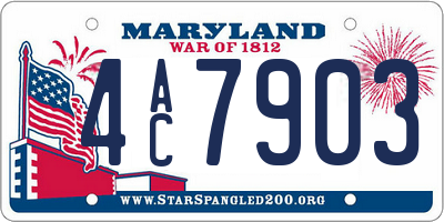 MD license plate 4AC7903