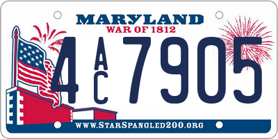 MD license plate 4AC7905