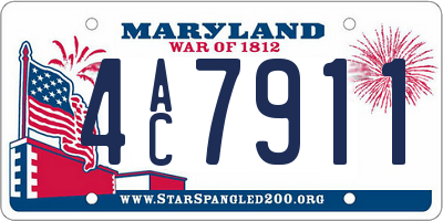 MD license plate 4AC7911