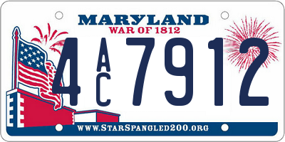 MD license plate 4AC7912