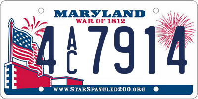 MD license plate 4AC7914