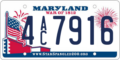 MD license plate 4AC7916
