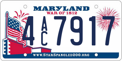 MD license plate 4AC7917