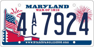 MD license plate 4AC7924