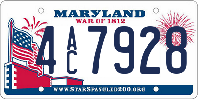 MD license plate 4AC7928
