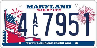 MD license plate 4AC7951