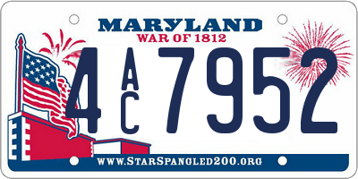 MD license plate 4AC7952
