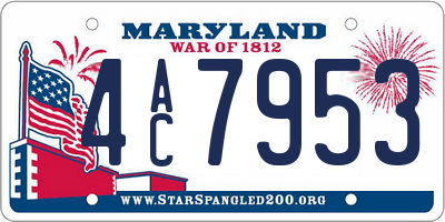 MD license plate 4AC7953