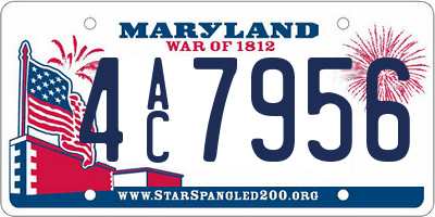 MD license plate 4AC7956
