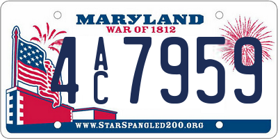 MD license plate 4AC7959