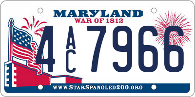 MD license plate 4AC7966