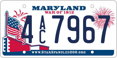 MD license plate 4AC7967