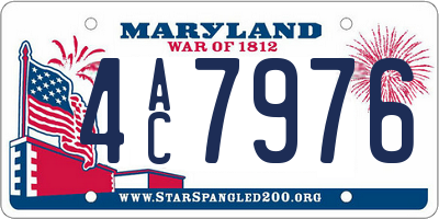 MD license plate 4AC7976