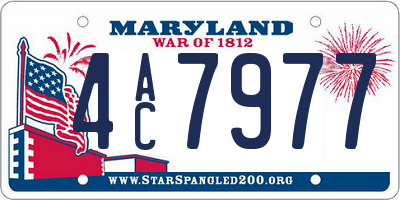 MD license plate 4AC7977