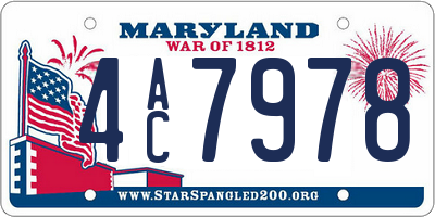 MD license plate 4AC7978