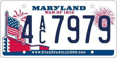 MD license plate 4AC7979