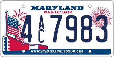 MD license plate 4AC7983