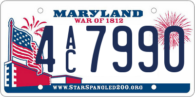 MD license plate 4AC7990