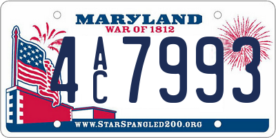 MD license plate 4AC7993
