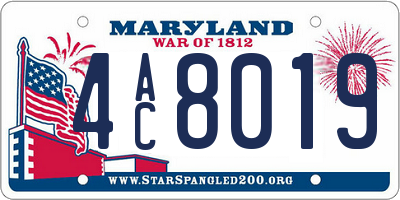 MD license plate 4AC8019