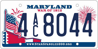 MD license plate 4AC8044