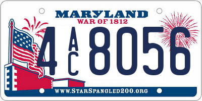 MD license plate 4AC8056