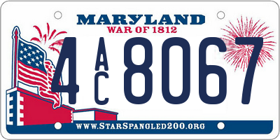 MD license plate 4AC8067