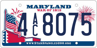 MD license plate 4AC8075