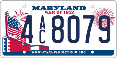 MD license plate 4AC8079