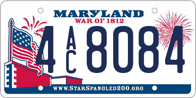 MD license plate 4AC8084
