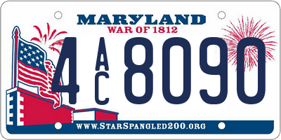 MD license plate 4AC8090